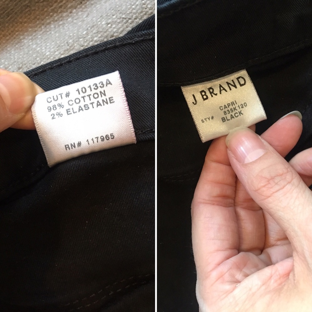 J Brand 835 skinny ankle crop capri jeans black 28 mid rise - Picture 7 of 8